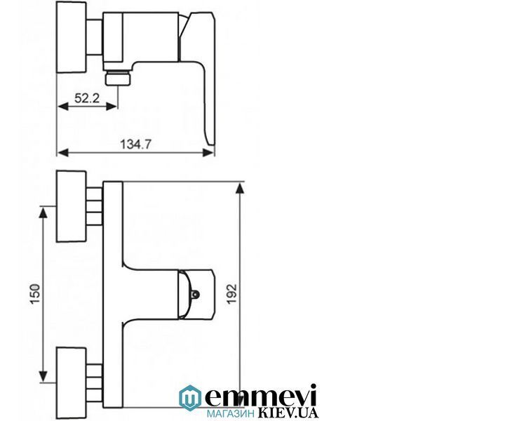 Смеситель для душа EMMEVI NEFFER BIO 77002 BIO 77002 фото