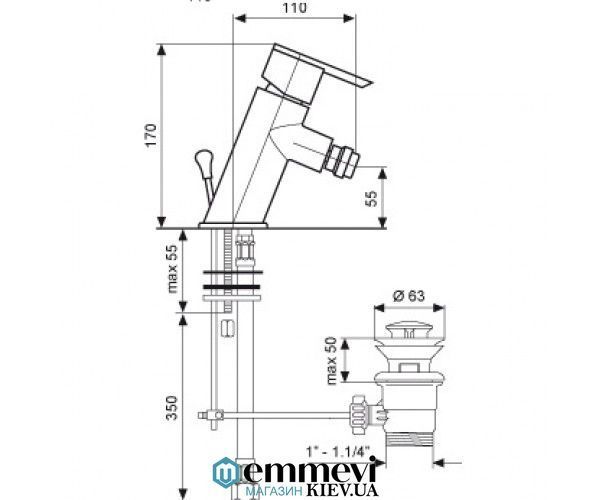 Смеситель для биде EMMEVI ELLY CR41004 CR41004 фото