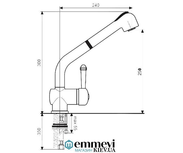 Змішувач для миття EMMEVI LAGUNA BIGBR4066 BIG BR4066 фото