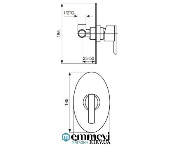 Смеситель для душа EMMEVI ELLY CR41009 CR41009 фото