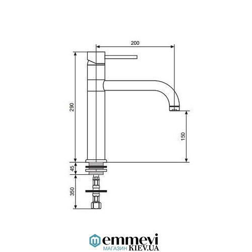 Смеситель для куxни EMMEVI PIPER мат-хром SC45007 SC45007 фото