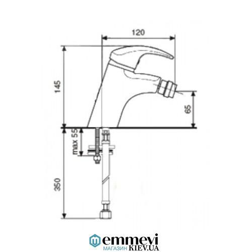 Змішувач для біде Emmevi Luxor SC7004R SC7004R фото