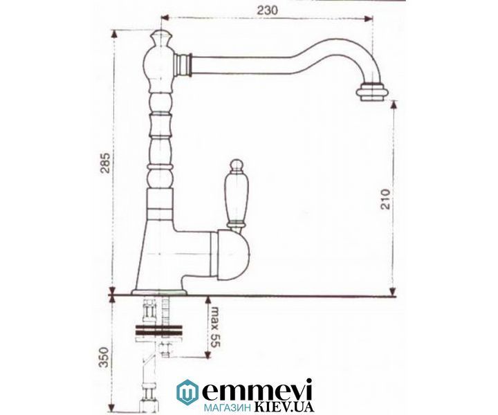 Змішувач для миття EMMEVI LAGUNA CR40517A CR40517A фото