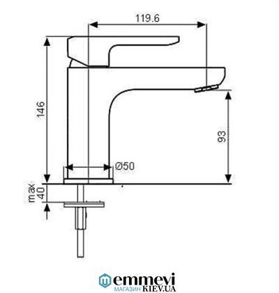 Смеситель для раковины EMMEVI NEFER CR77003 ТС CR77003 ТС фото