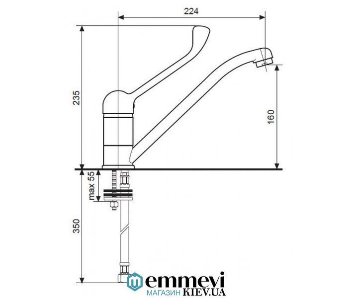 Змішувач для миття EMMEVI GIGLIO CR8007 LC CR8007 LC фото