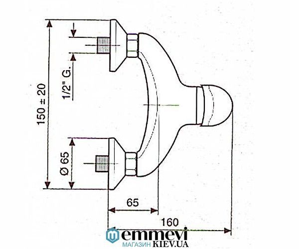 Змішувач для душу EMMEVI ALEXA NS24002 NS24002 фото