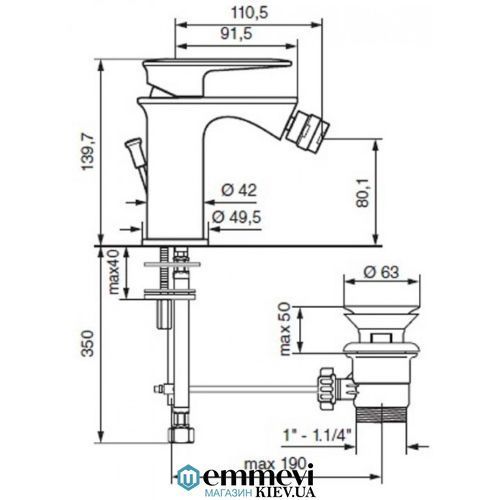 Смеситель для биде Emmevi Kiry CR88004 CR88004 фото