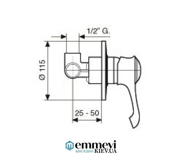 Змішувач для душу EMMEVI TIFFANY бронза ВR6009 ВR6009 фото