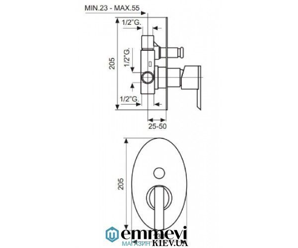 Змішувач для душу EMMEVI ELLY CR41019 CR41019 фото