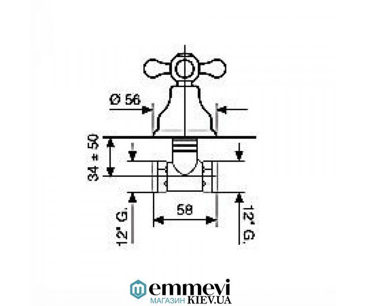 Вентиль EMMEVI DECO CR12009 CR12009 фото