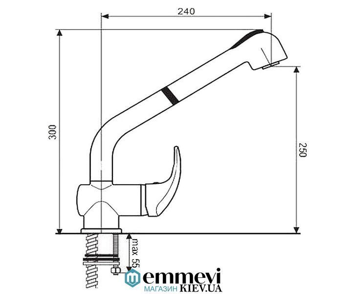 Змішувач для миття EMMEVI Granit Luxor MMARM7066 MMARM7066 фото